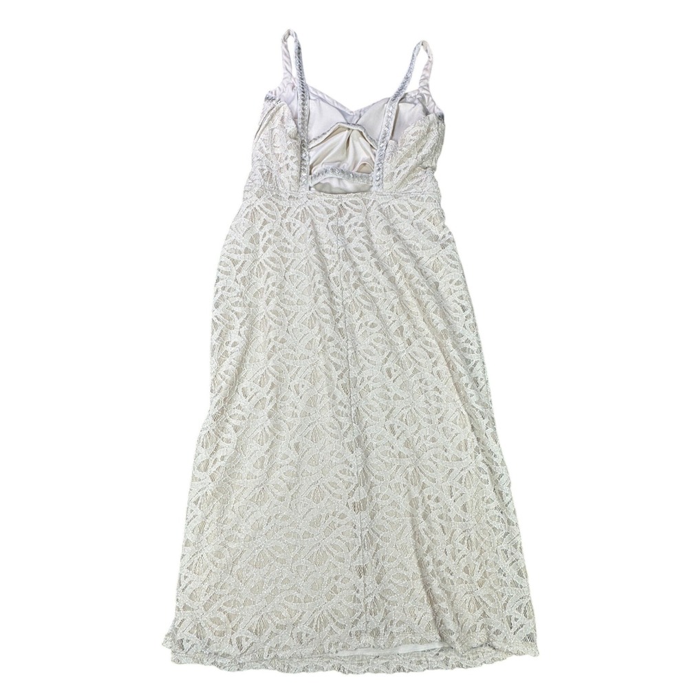 Speechless‎ Maxi Dress Womens 15 Ivory Lace Spaghetti Strap Formal Evening